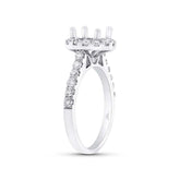 0.79ct 14k White Gold Diamond Semi-mount Ring